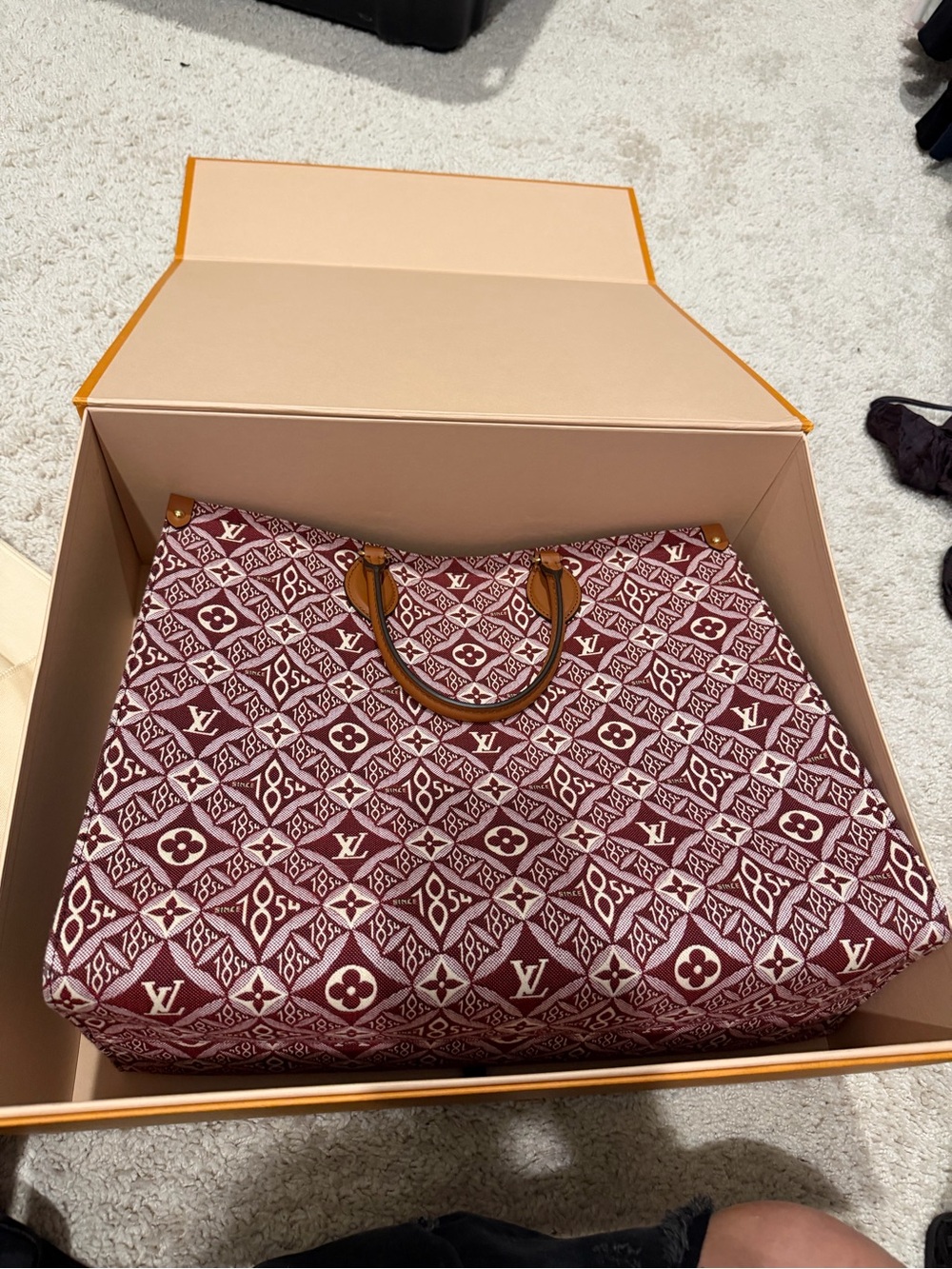 Louis Vuitton Since 1854 OnTheGo GM tote in Bordeaux (Burgundy)